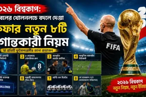 ২০২৬ বিশ্বকাপ: ফুটবলের খোলনলচে বদলে দেওয়া ফিফার নতুন ৮টি যুগান্তকারী নিয়ম, যা প্রতিটি ফুটবলপ্রেমীর জানা প্রয়োজন